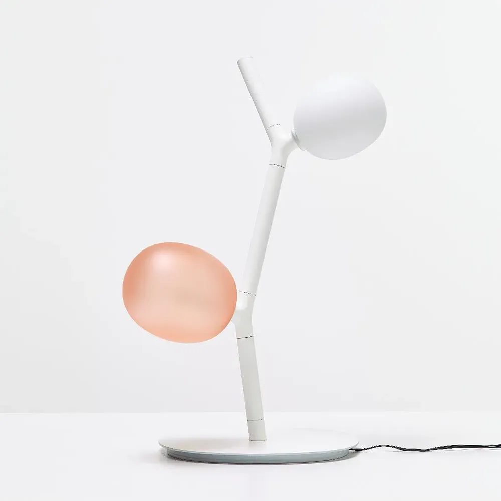 Table Lamp with Glass Shade - Opal White