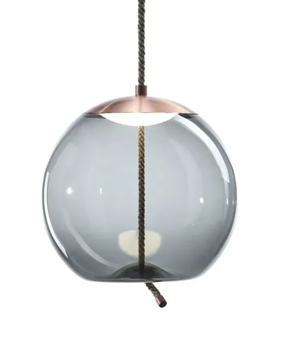 Tall Pendant Light - Opaline, Glass