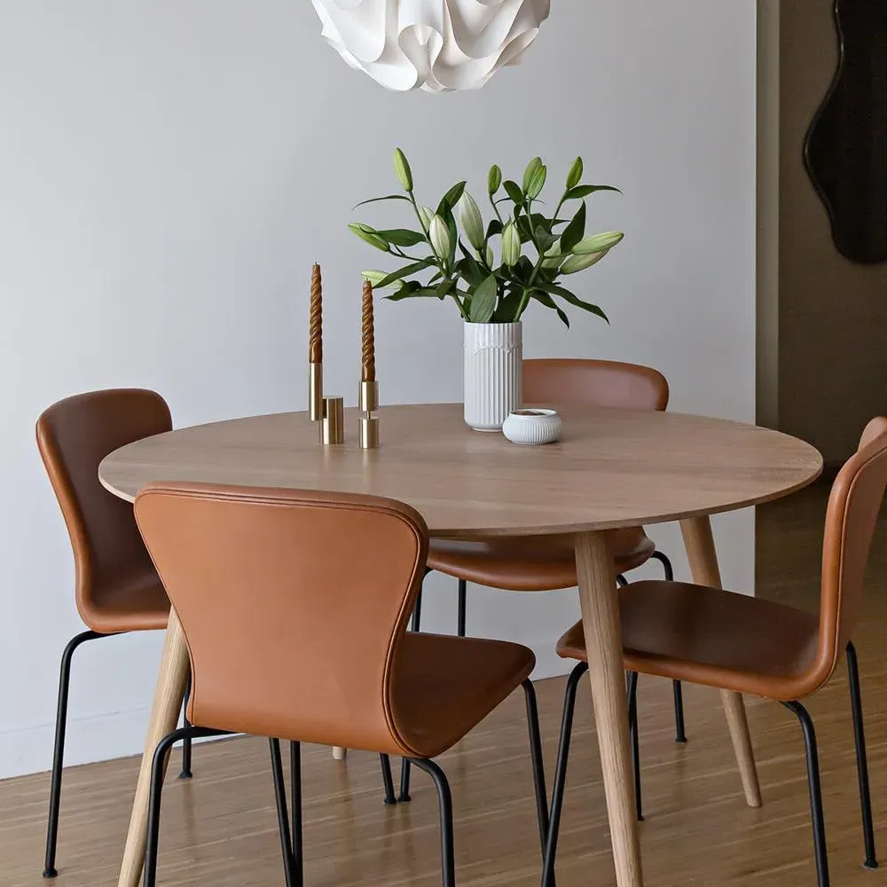 10-Piece Dining Chair Set - Cognac, Leather