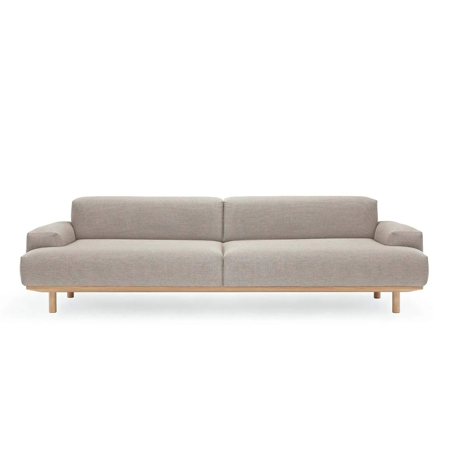 2.5-Seater Sofa with Oak Frame - Re-wool