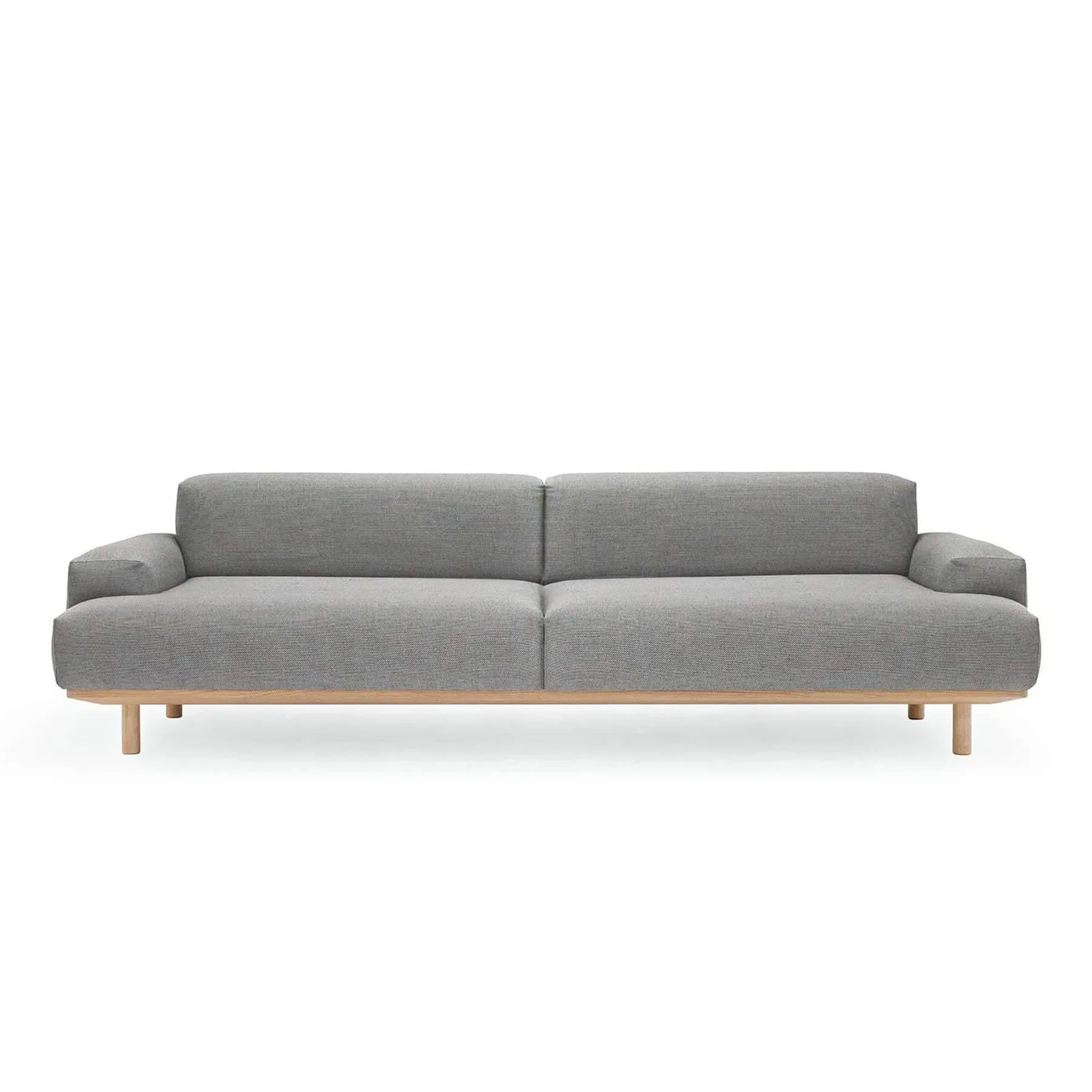 2.5-Seater Sofa with Oak Frame - Re-wool