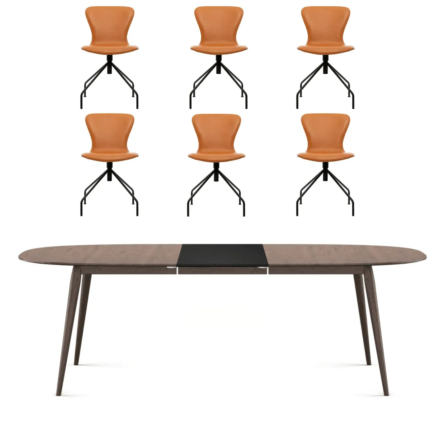 7-Piece Dining Set with Extension - Oak