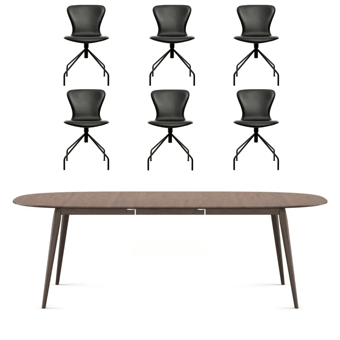 7-Piece Dining Set with Extension - Oak