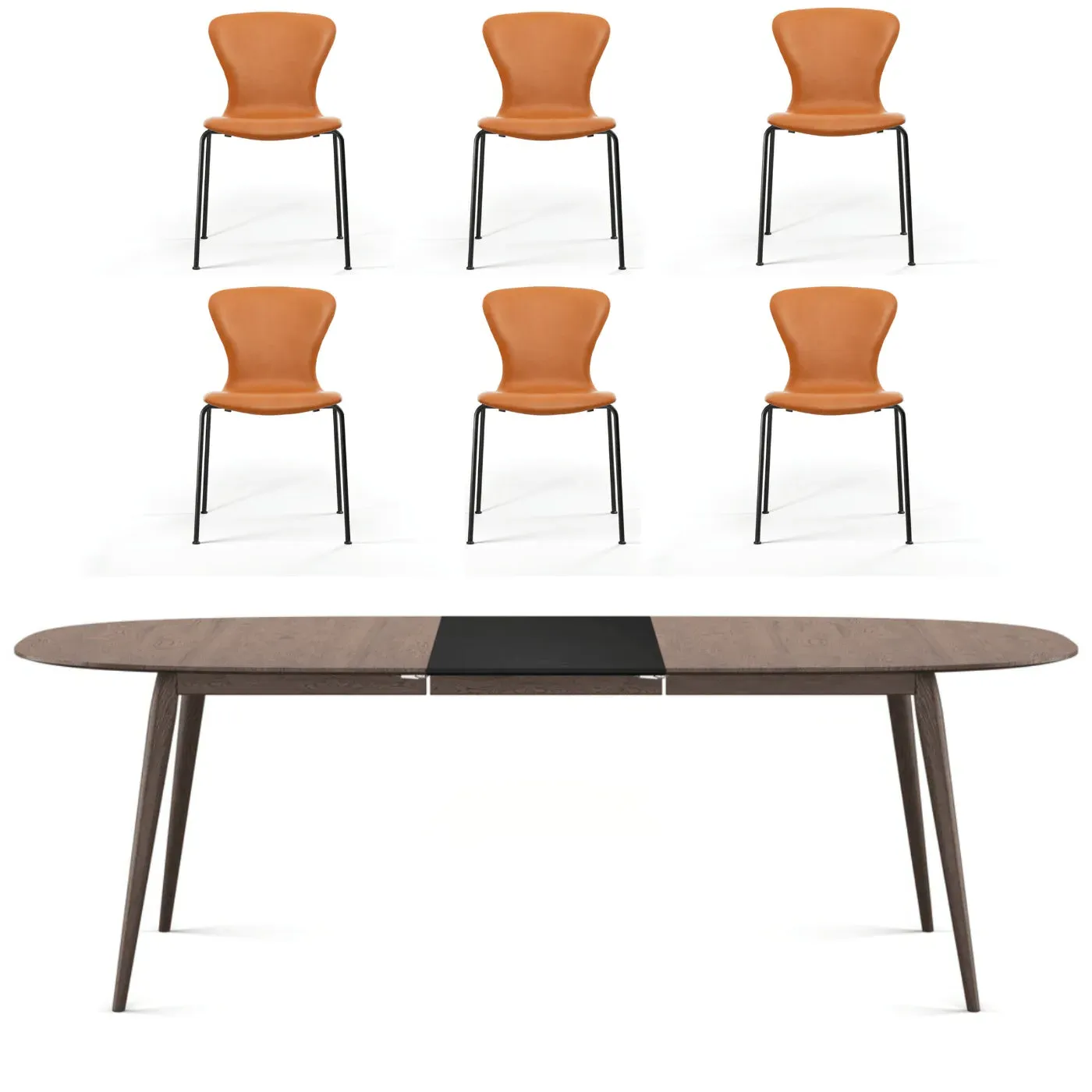 7-Piece Dining Set with Extension - Oak