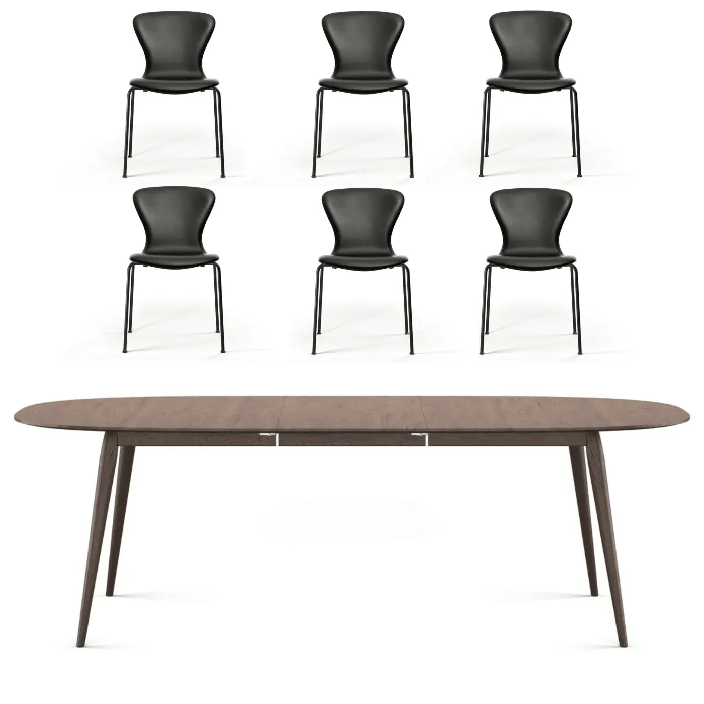 7-Piece Dining Set with Extension - Oak