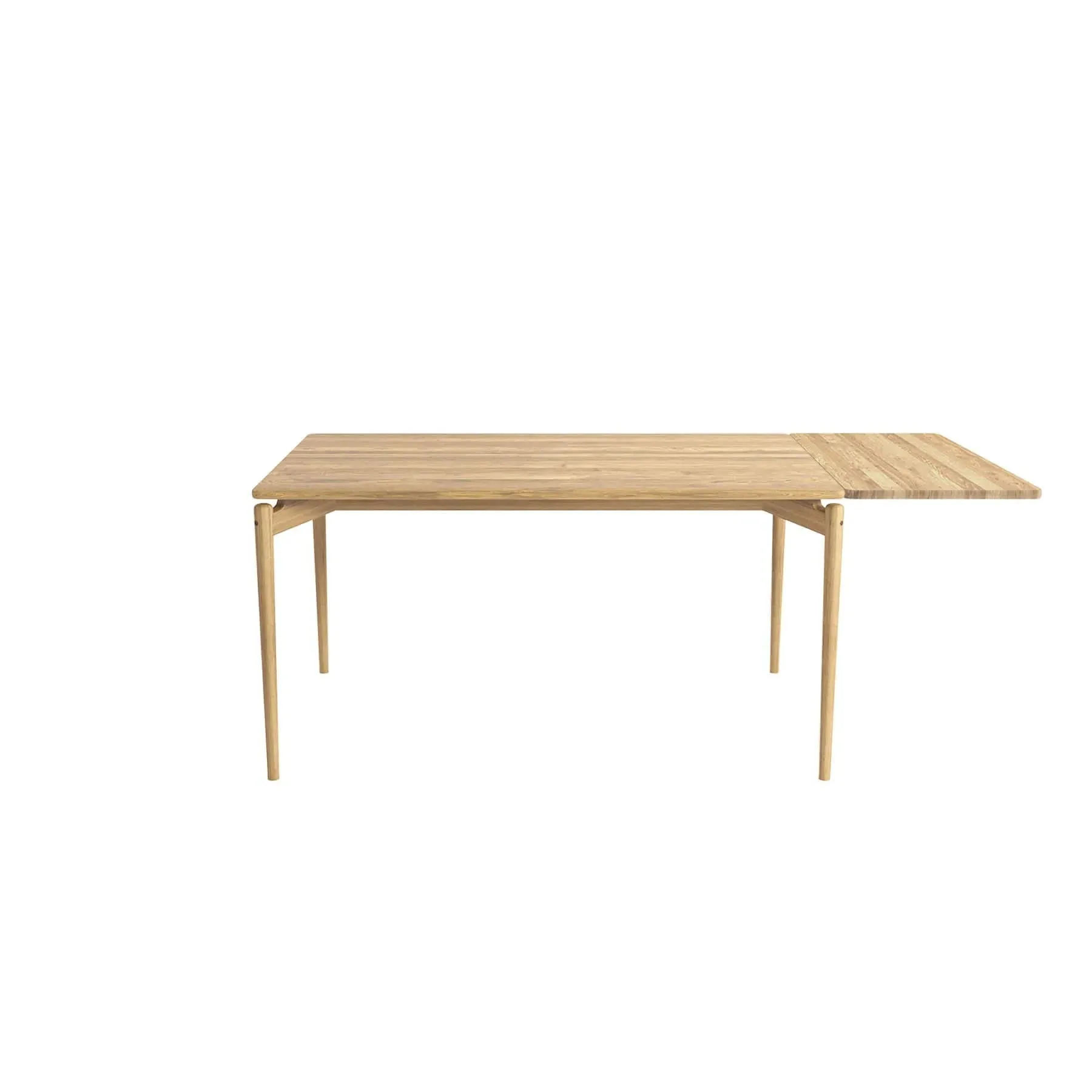 Extendable Dining Table with 1 Plate - White, Oak