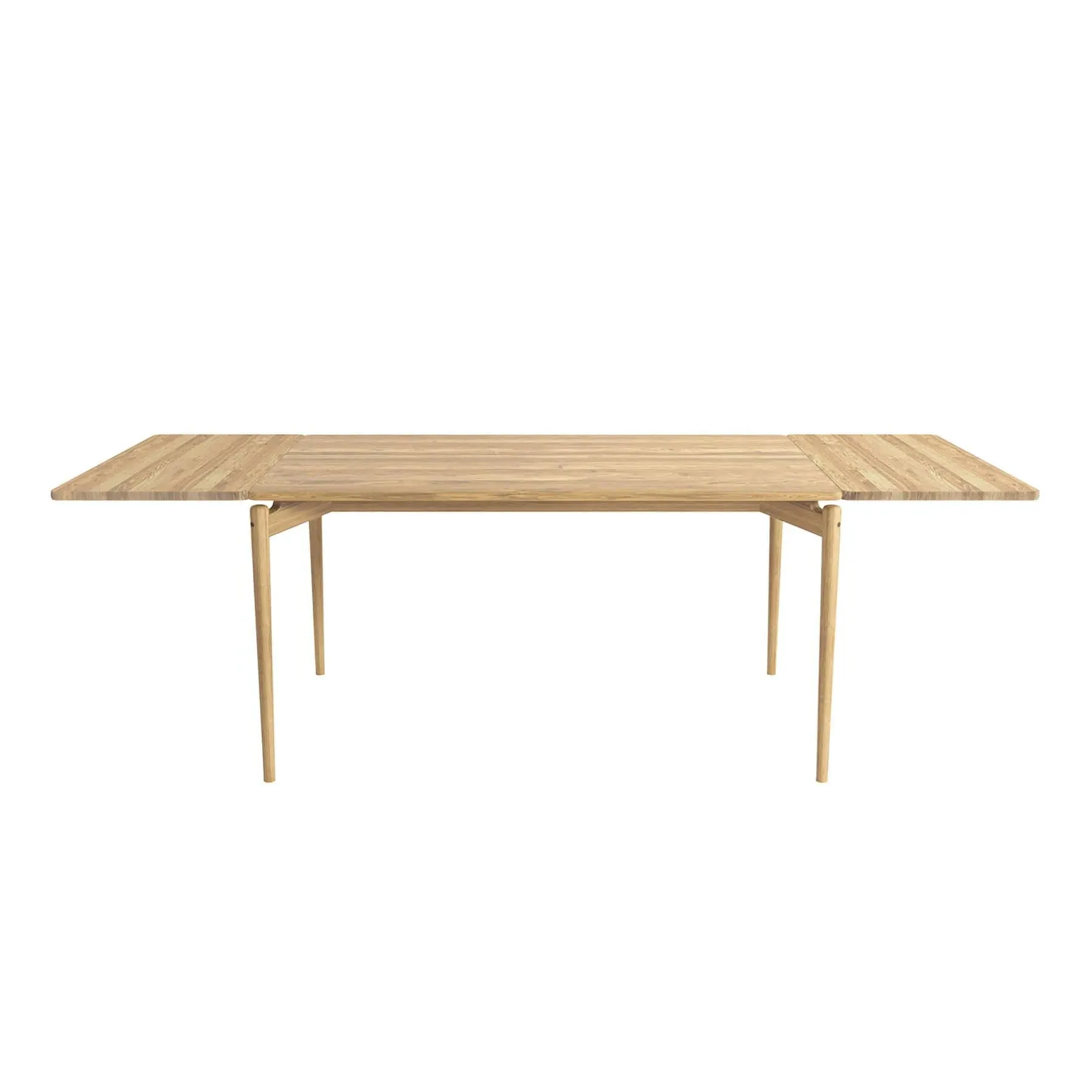 Extendable Dining Table with 2 Plates - White, Oak