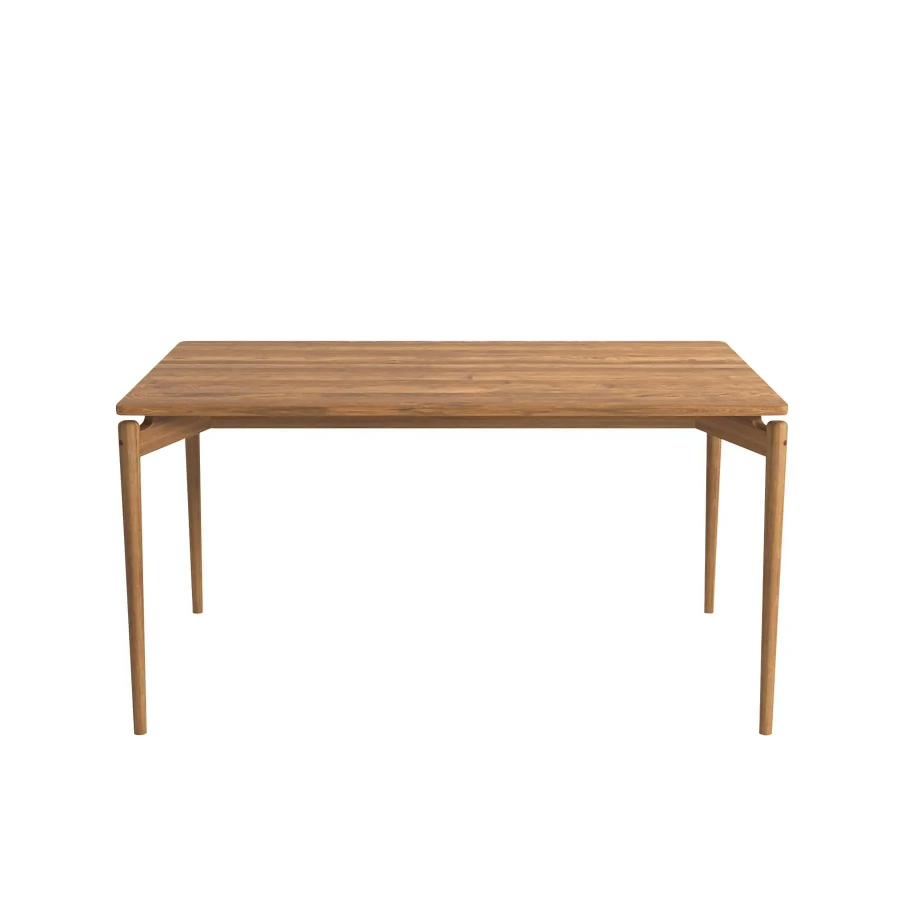 Extendable Dining Table with Plates - Smoked Oak