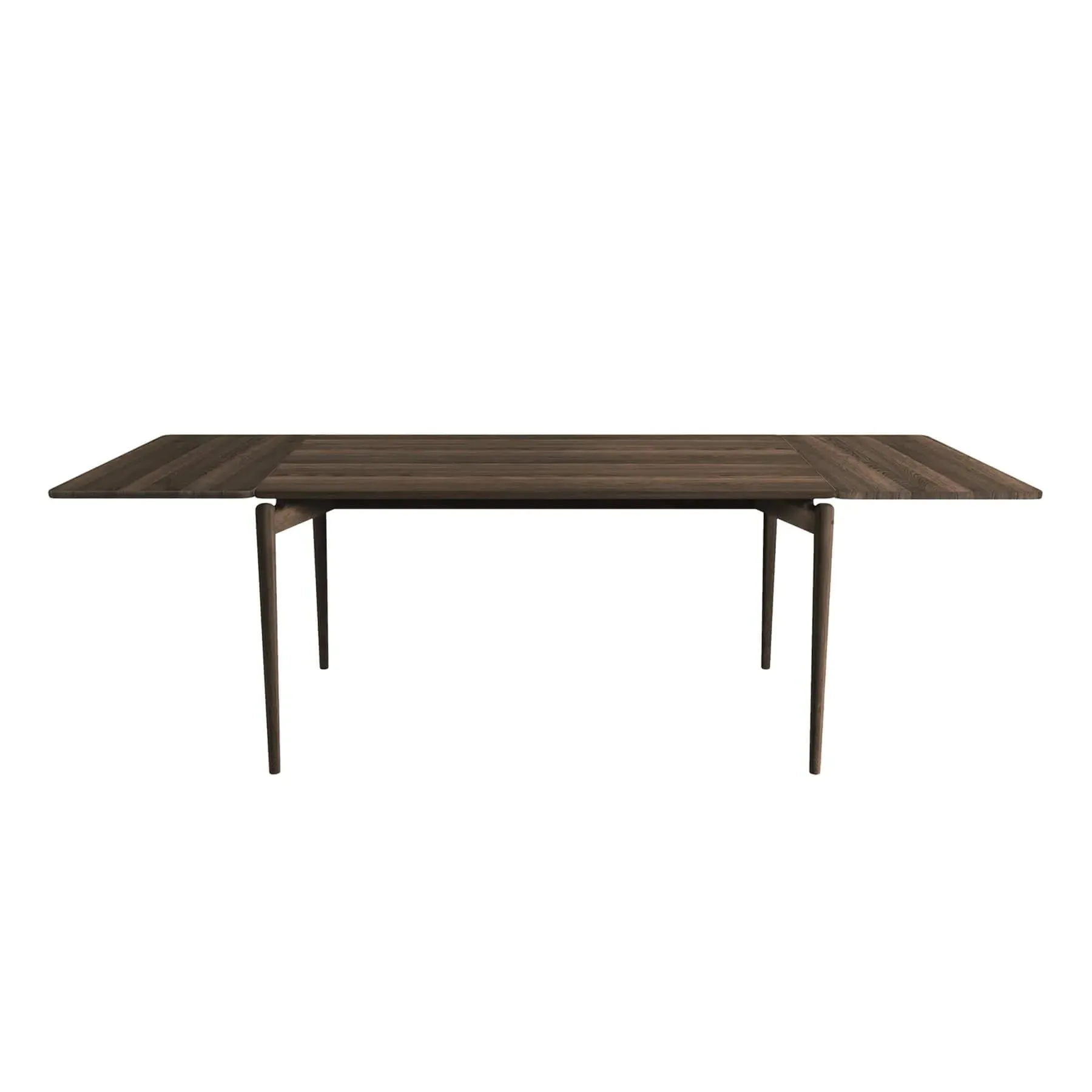Extendable Dining Table with Plates - Smoked Oak