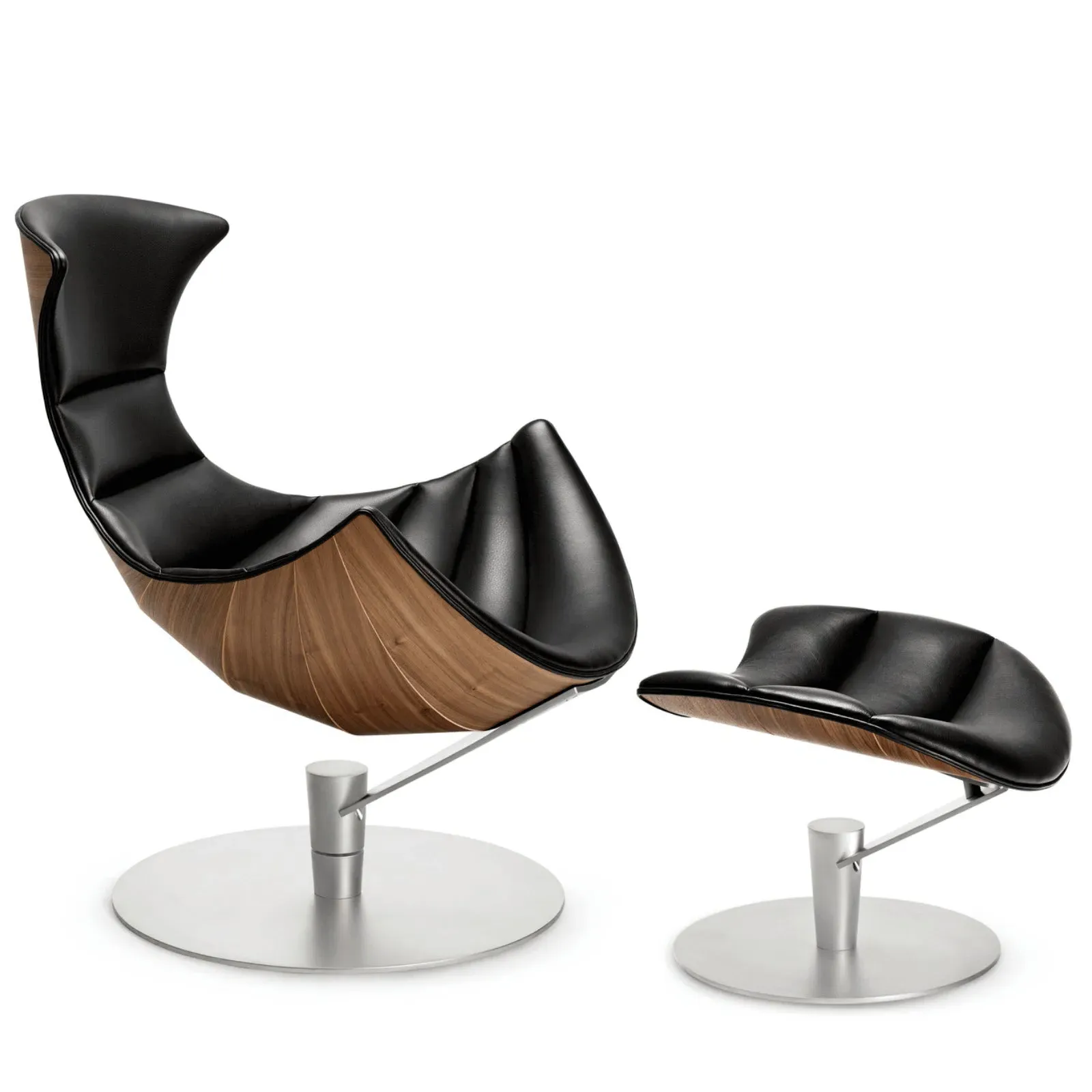 Lounge Chair with Ottoman - Walnut