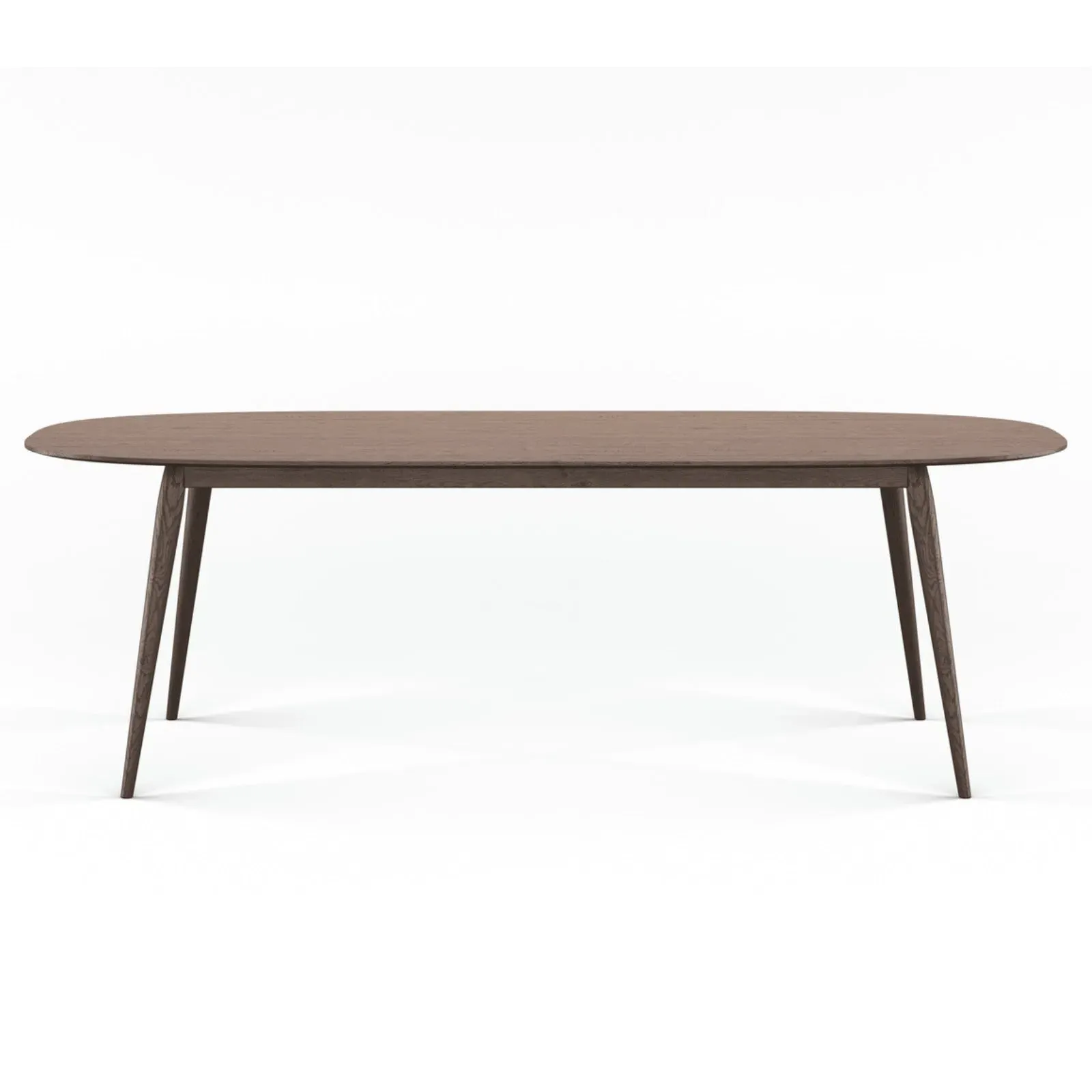 Medium Oval Dining Table - Smoked Oak, Solid Wood