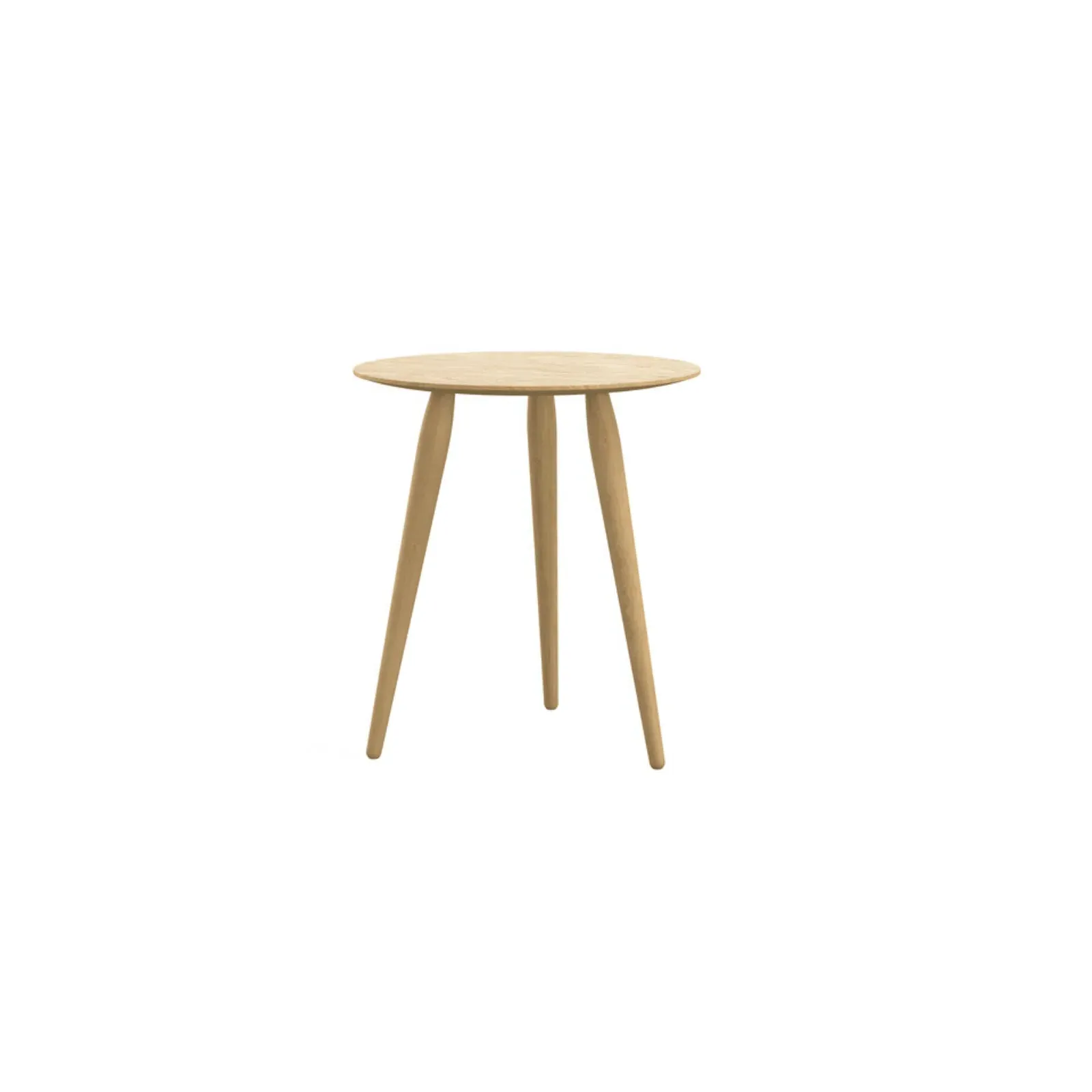Round Coffee Table Multi-Height - White, Oak image