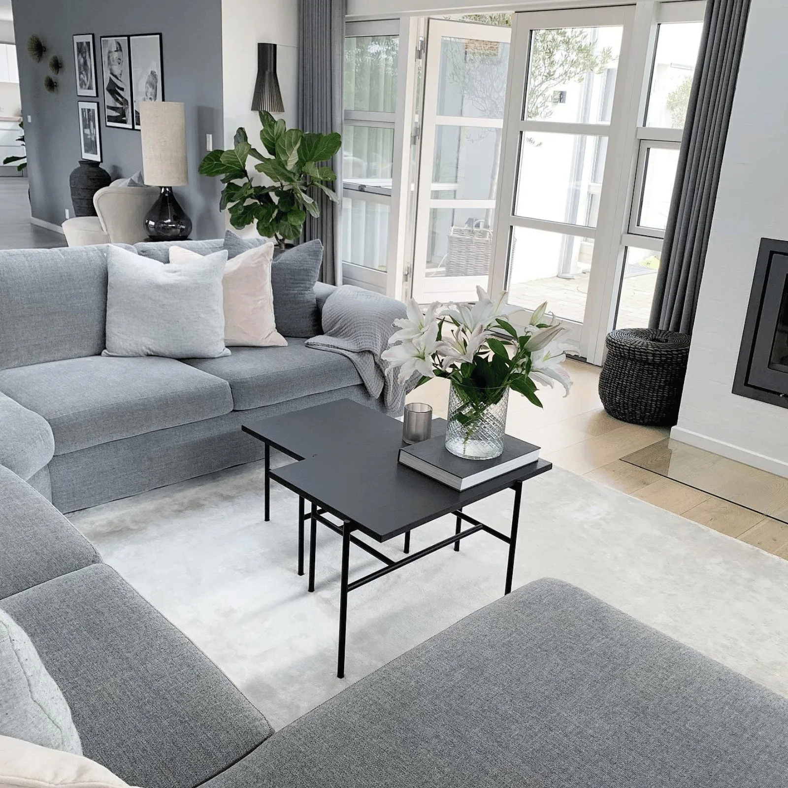 Small Coffee Table with Storage - Verde, Marble