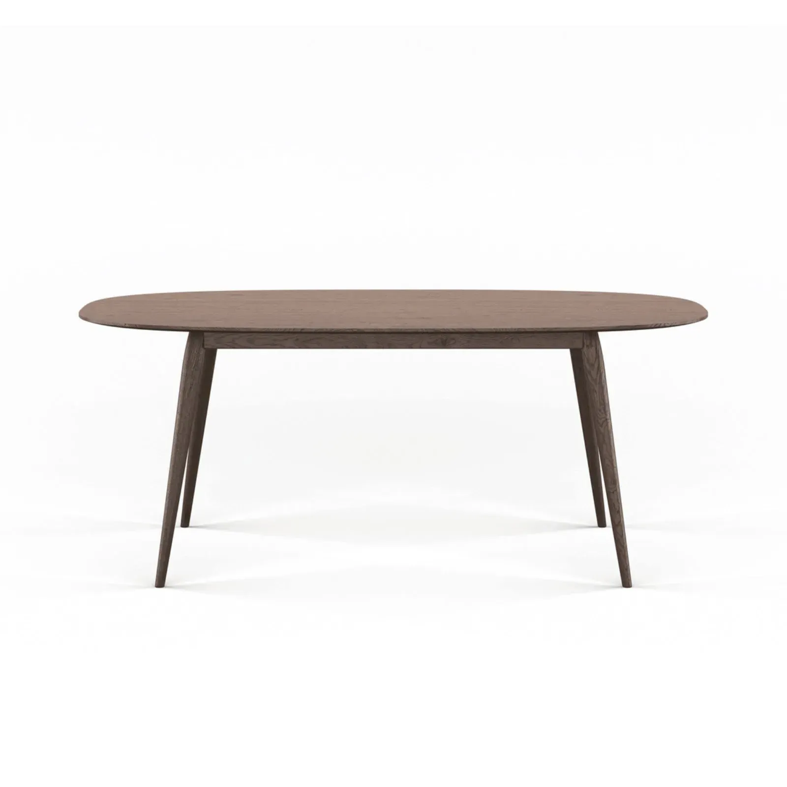 Small Oval Dining Table - Smoked Oak, Solid Wood image