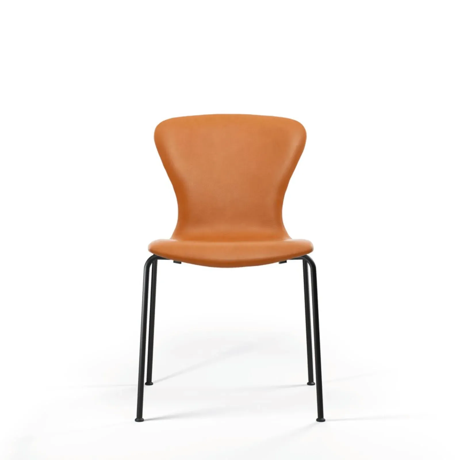 Stackable Dining Chair - Cognac, Leather image