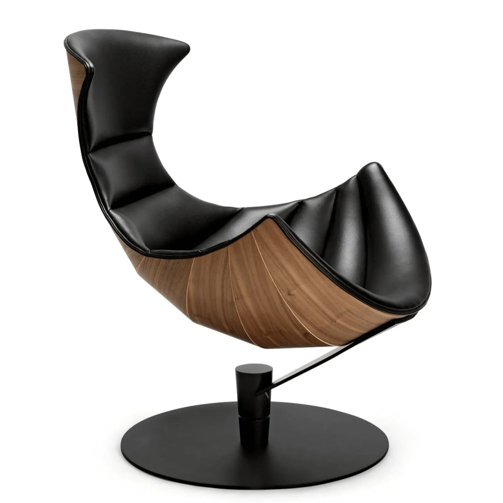 Swivel Lounge Chair - Walnut