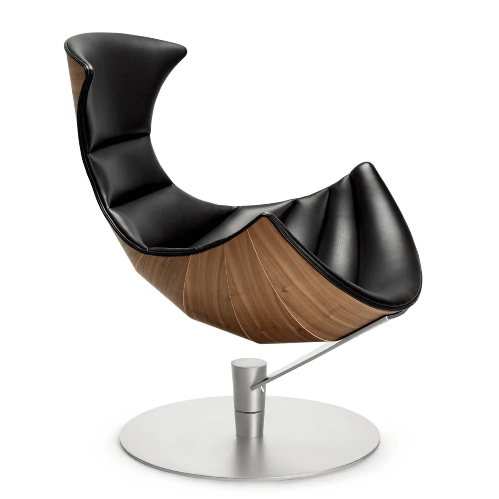 Swivel Lounge Chair - Walnut
