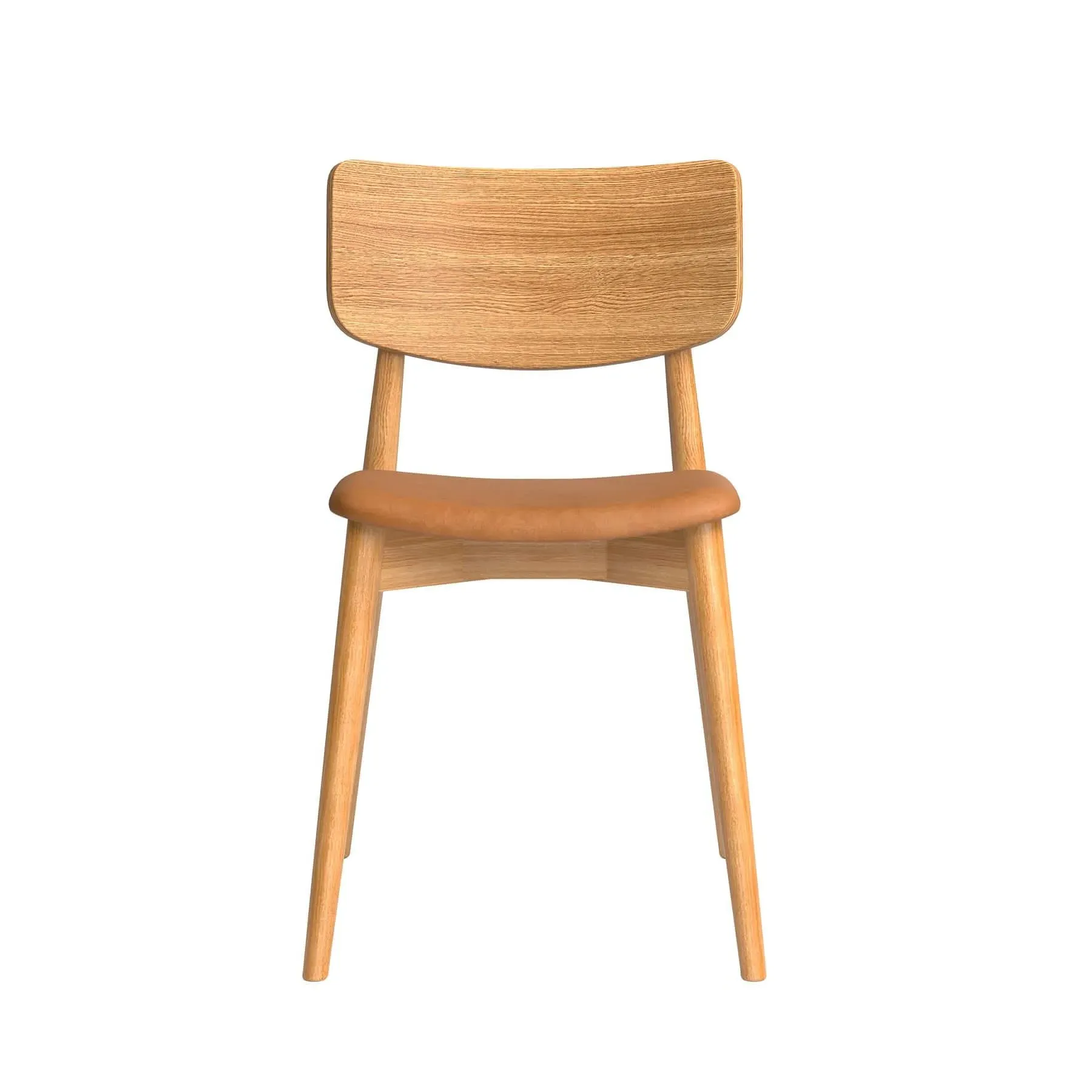 Upholstered Dining Chair - Brandy, Leather