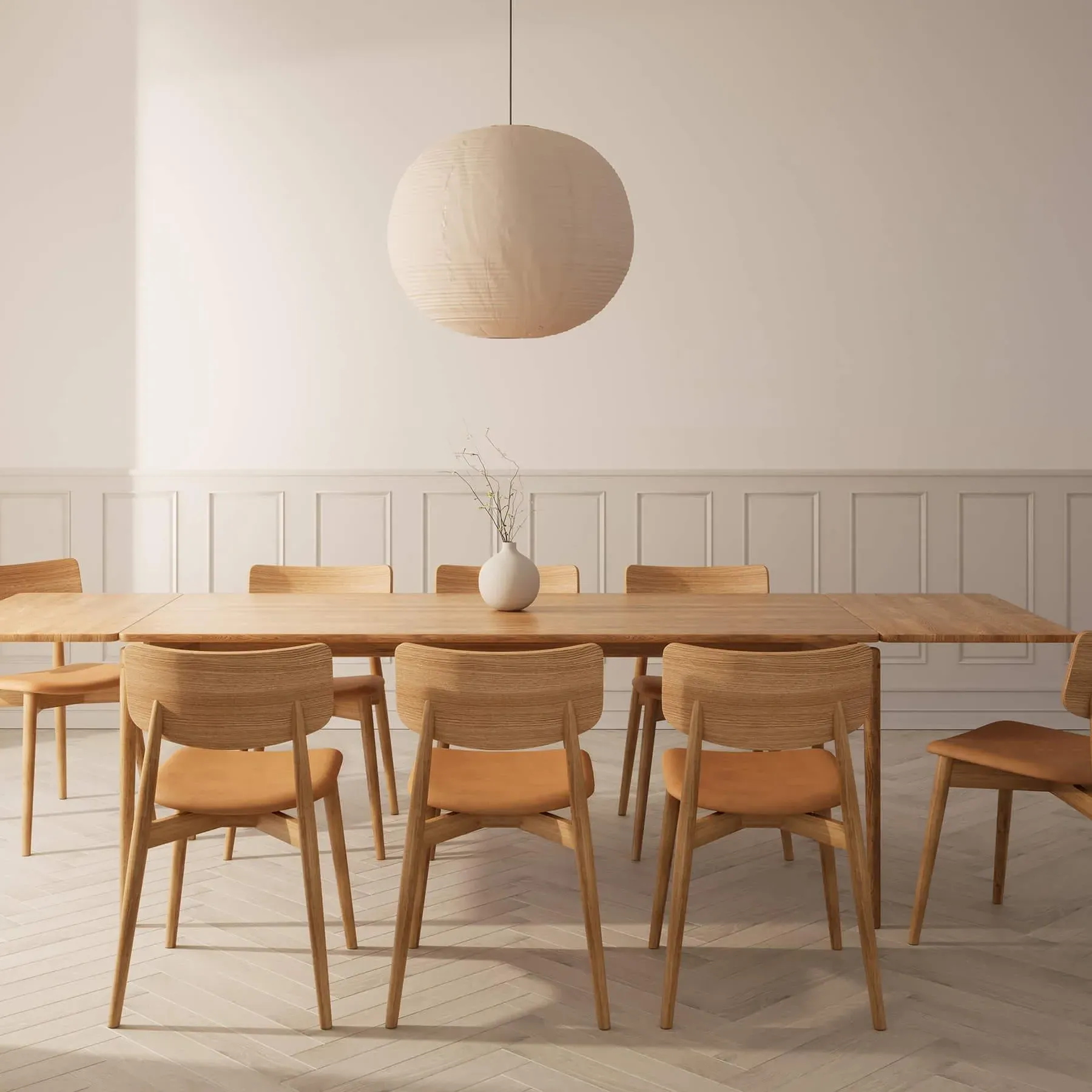 Upholstered Dining Chair - Brandy, Leather