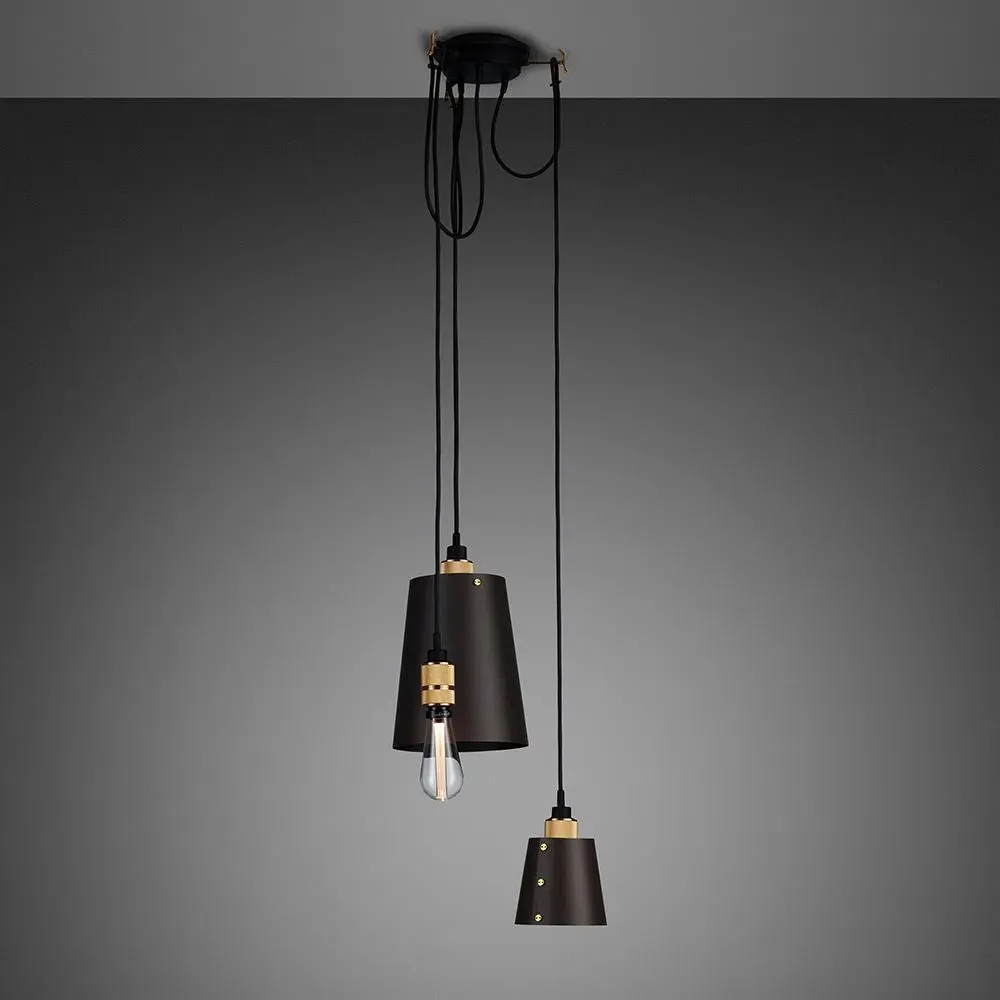 3-Light Cluster Pendant - Brass