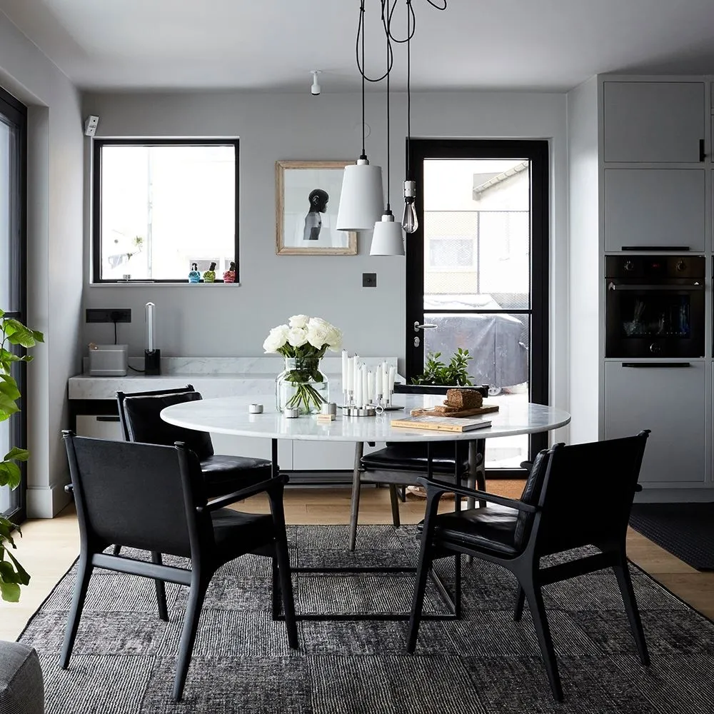 3-Light Cluster Pendant - Brass, Stone Shades
