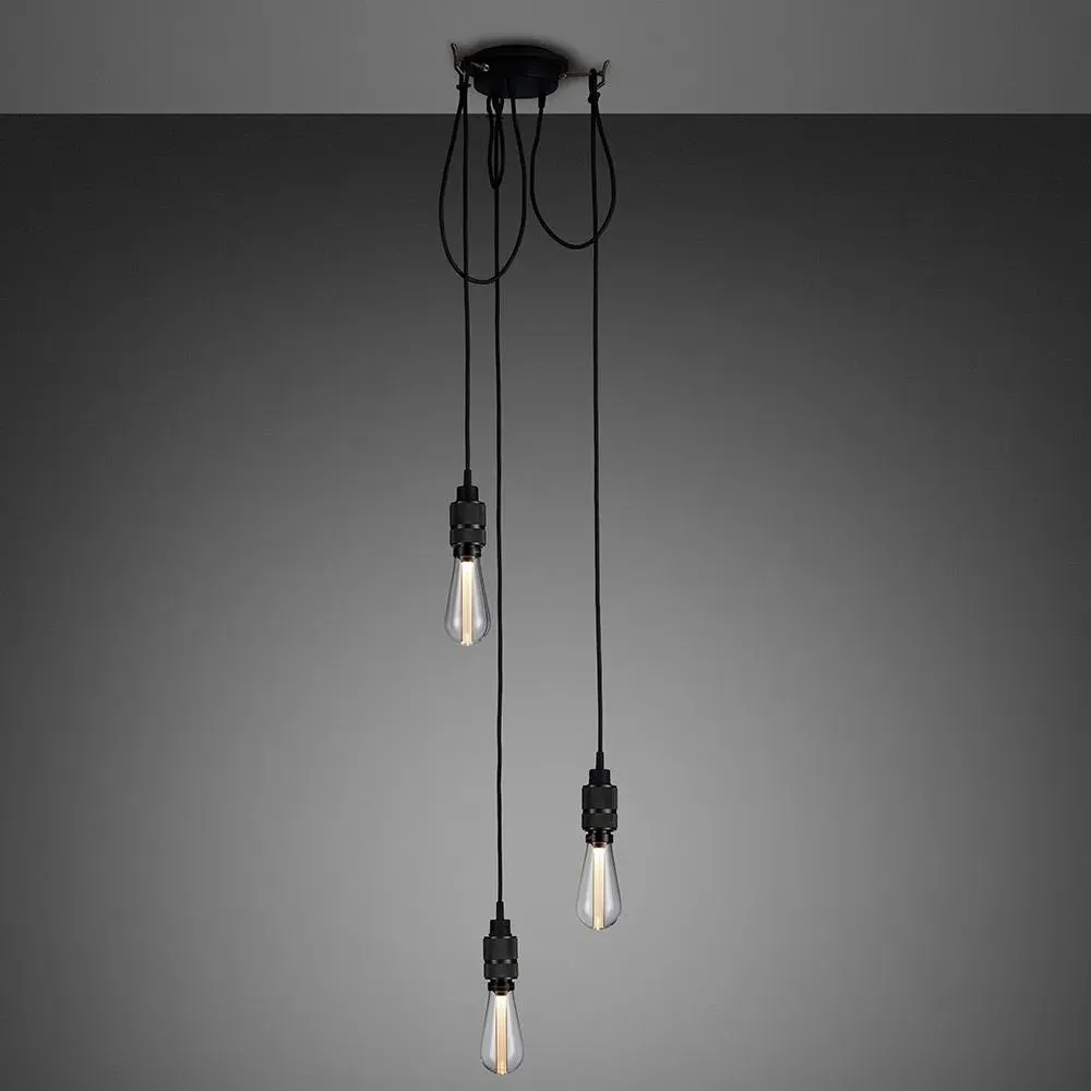 3-Light Cluster Pendant - Smoked Bronze