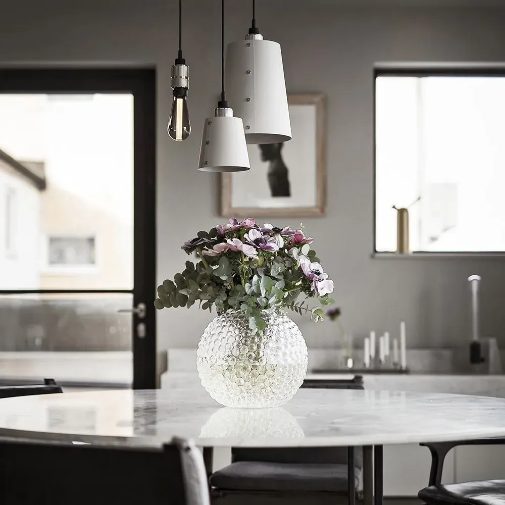 3-Light Cluster Pendant with Shades - Stone, Steel