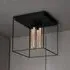 4-Light Caged Ceiling Light - Black, Marble