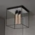 4-Light Caged Ceiling Light - White, Marble