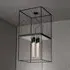 4-Light Caged Ceiling Light with Extension - White