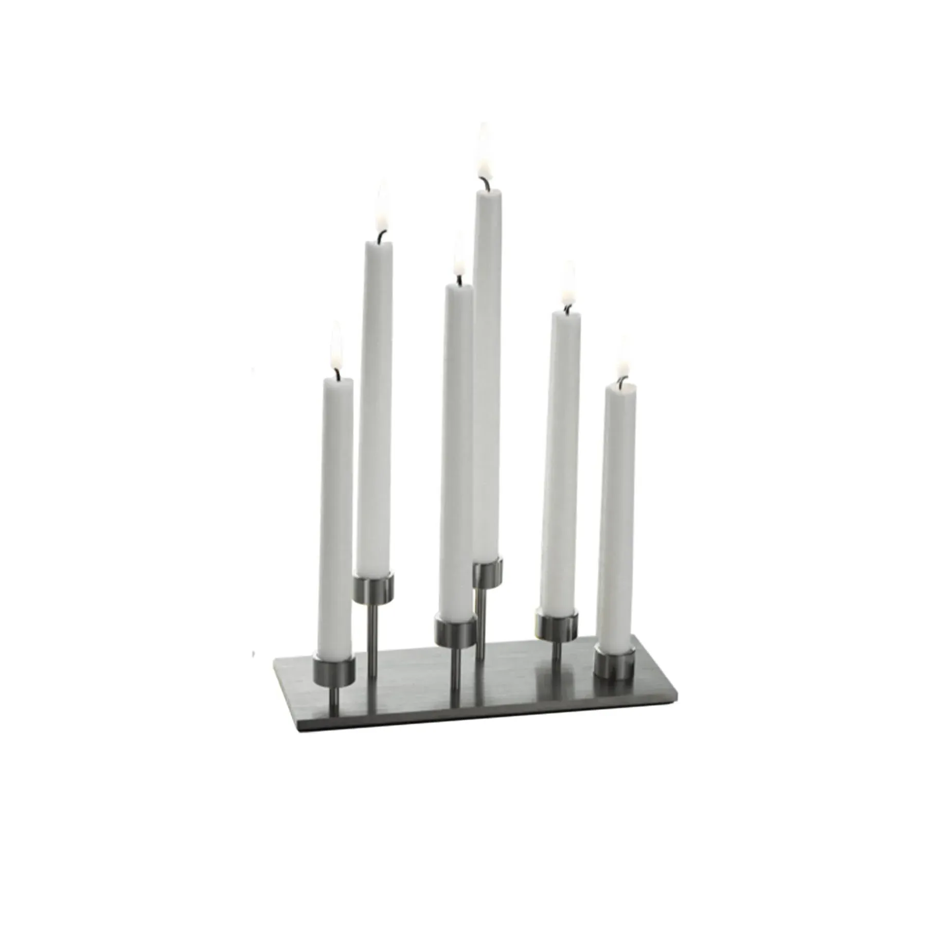 6-Candle Candelabra - Brass, Solid Metal