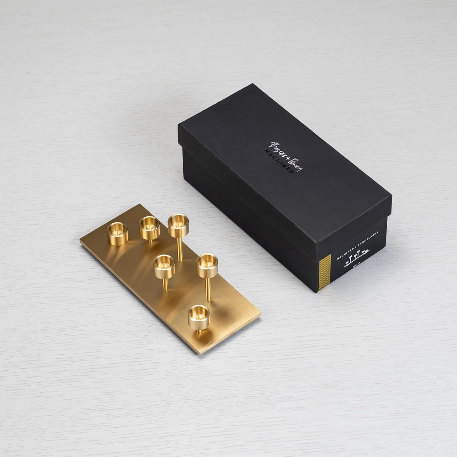 6-Candle Candelabra - Brass, Solid Metal