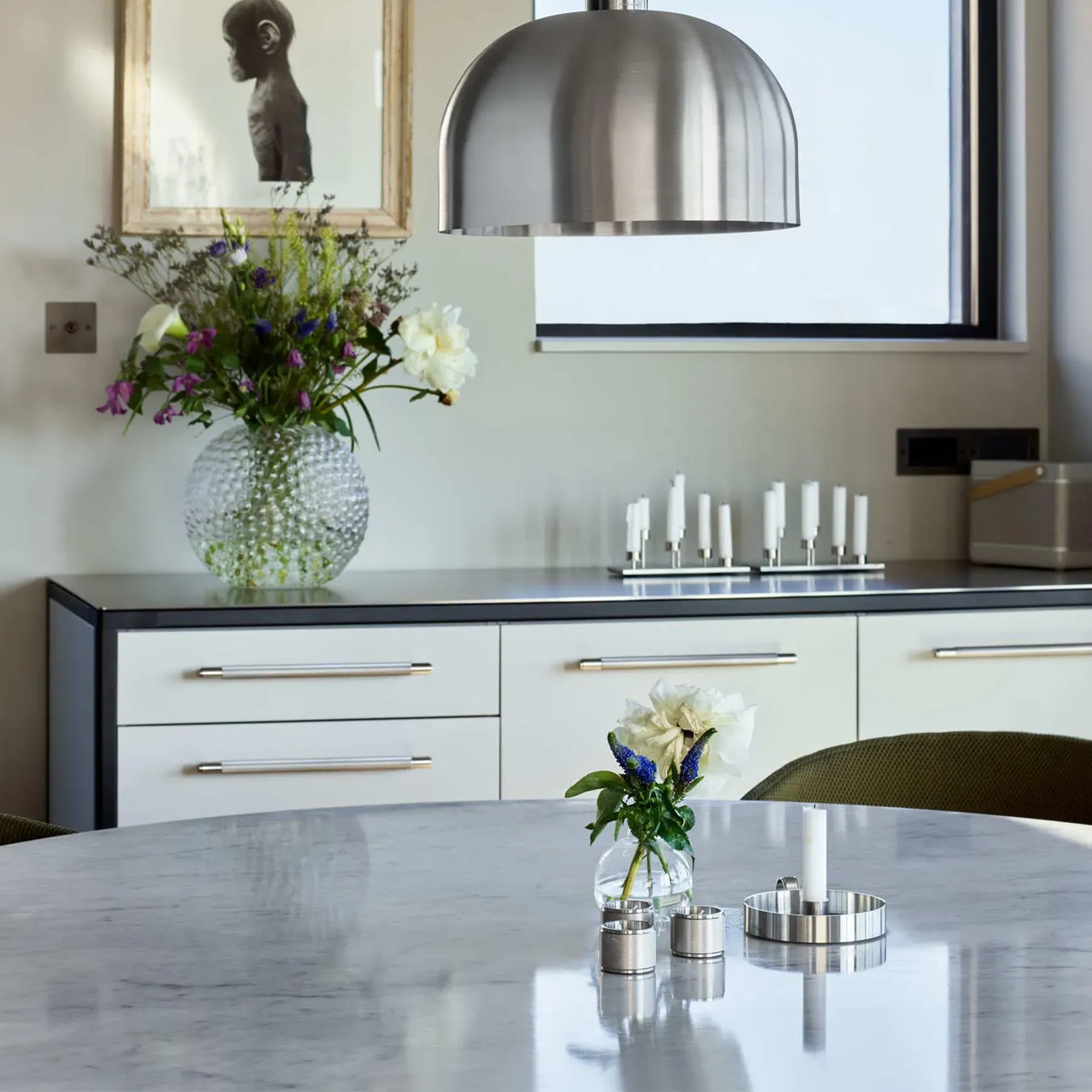 6-Candle Candelabra - Brass, Solid Metal