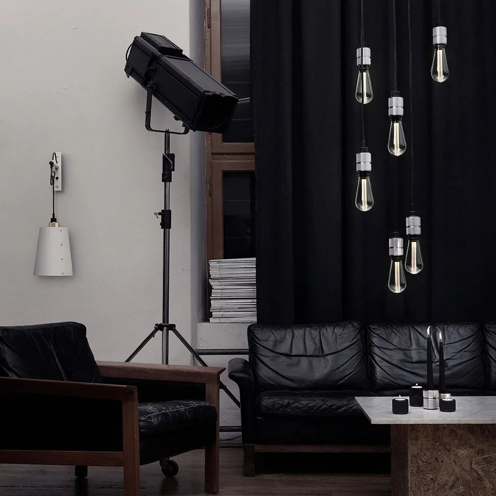 6-Light Cluster Pendant with Hooks - Graphite