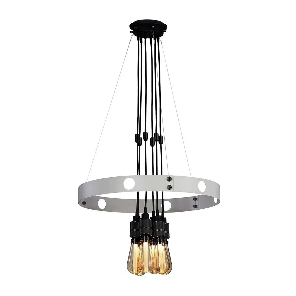 6-Light Pendant Light - Graphite, Brass