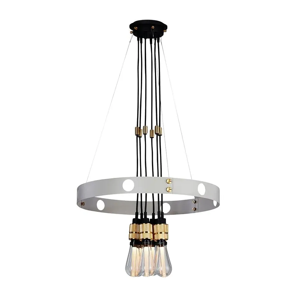 6-Light Pendant Light - Graphite, Steel