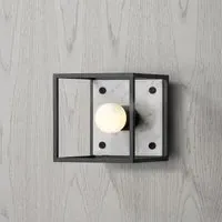 Buster + Punch Caged Wall Ceiling Lamp Small - White Marble