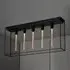 Caged Ceiling Light with 5 LED Bulbs - Black, Marble