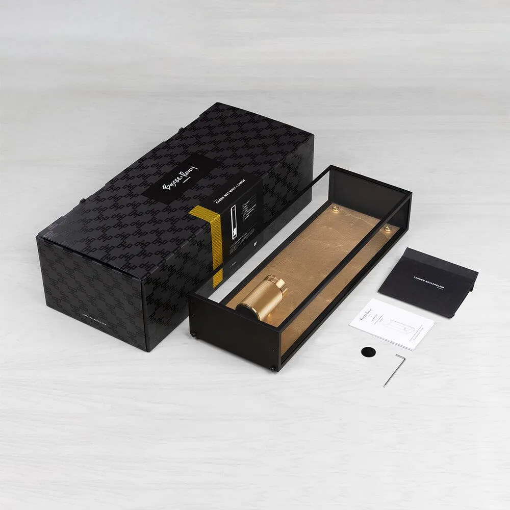 Caged Wet Large Wall Light - Brass