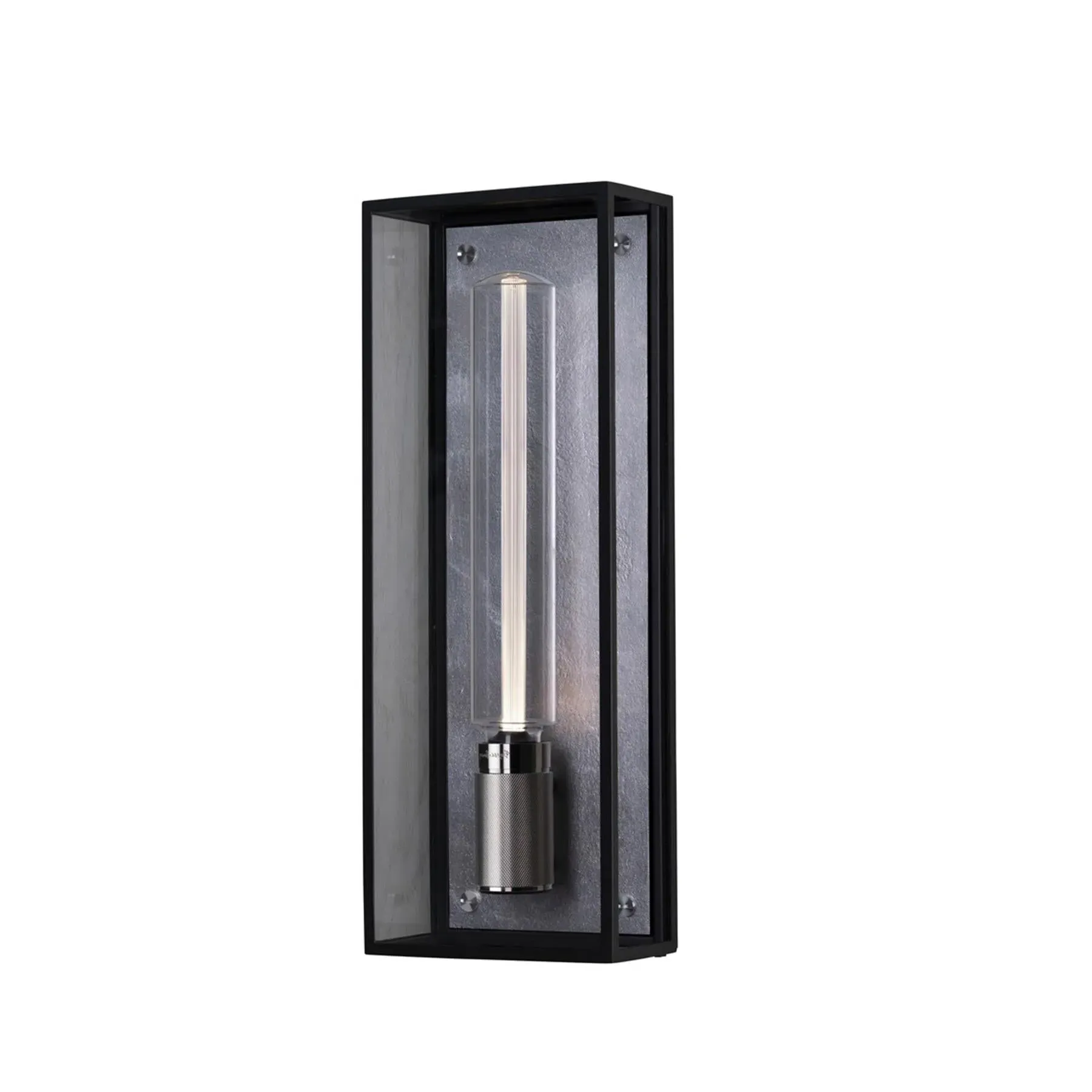 Caged Wet Large Wall Light - Steel