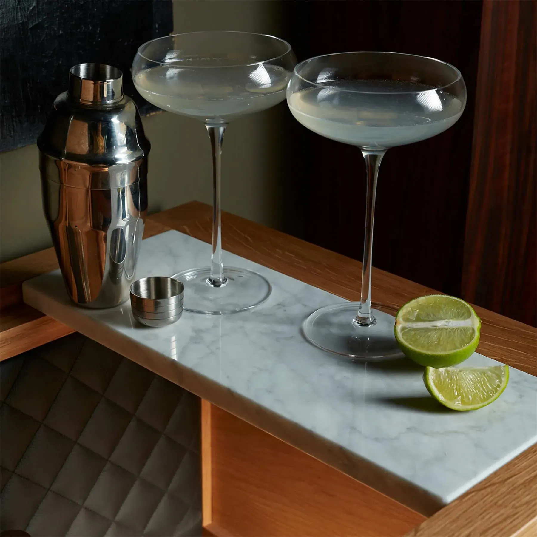 Cocktail Bar with Storage - Black, Oak
