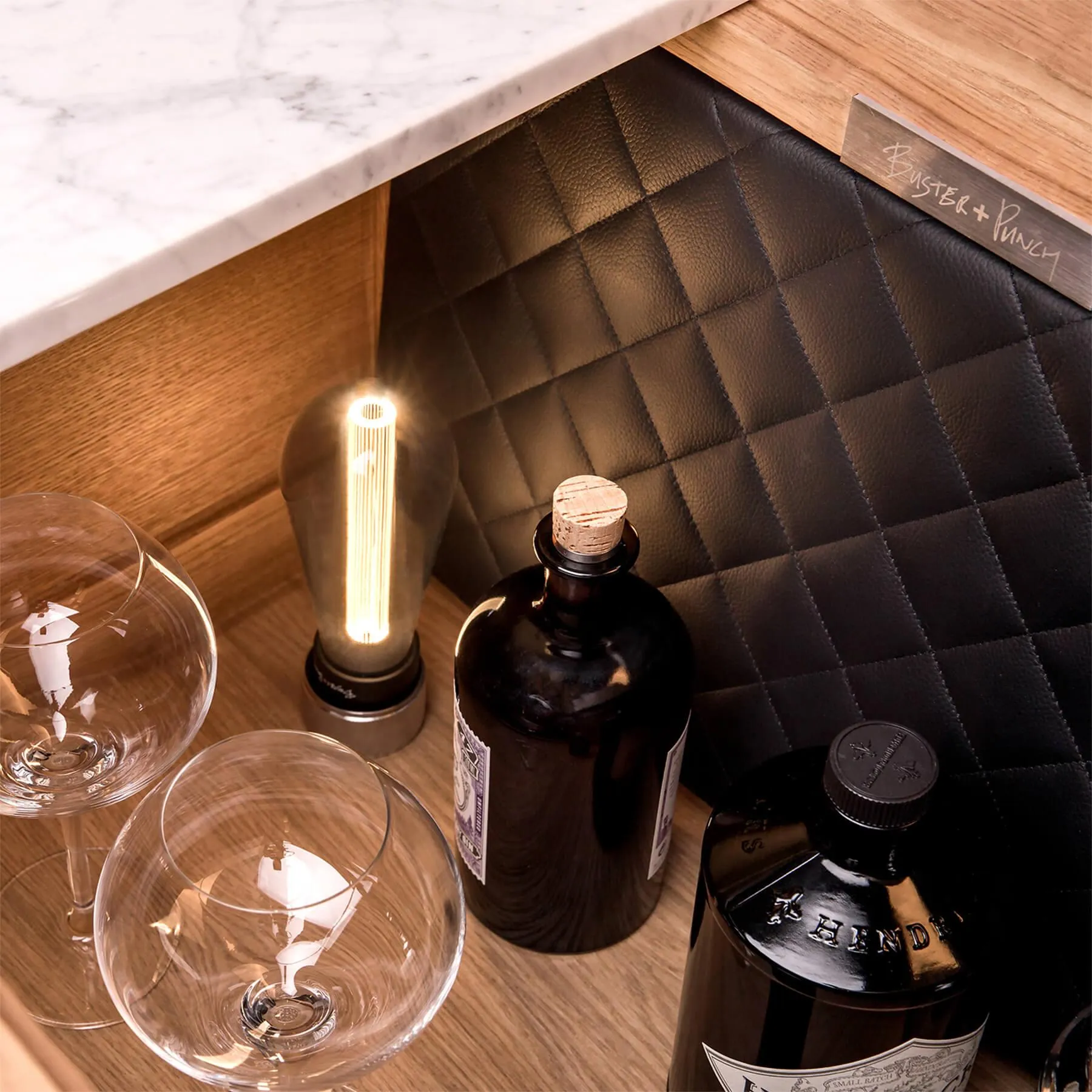 Cocktail Bar with Storage - Natural, Oak