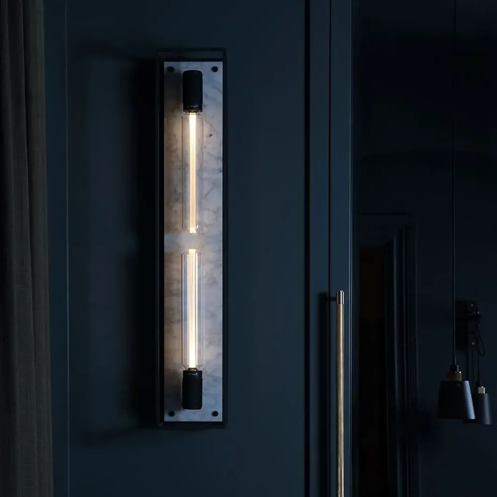 Extra Large Caged Wall Light - Black, Metal