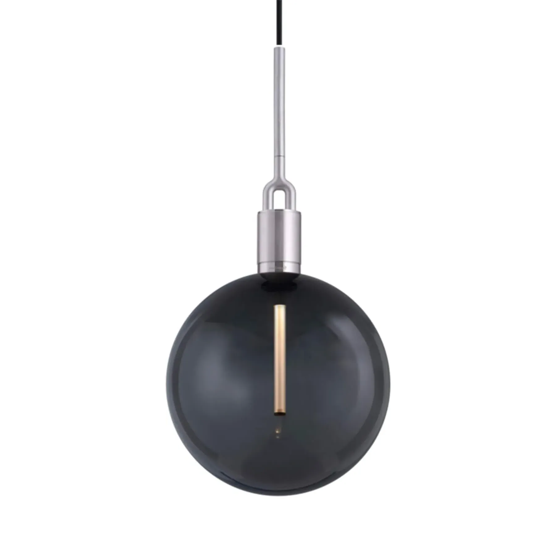Forked Globe Large Pendant Light - Gun Metal, Metal