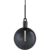 Forked Globe Large Pendant Light - Gun Metal, Metal