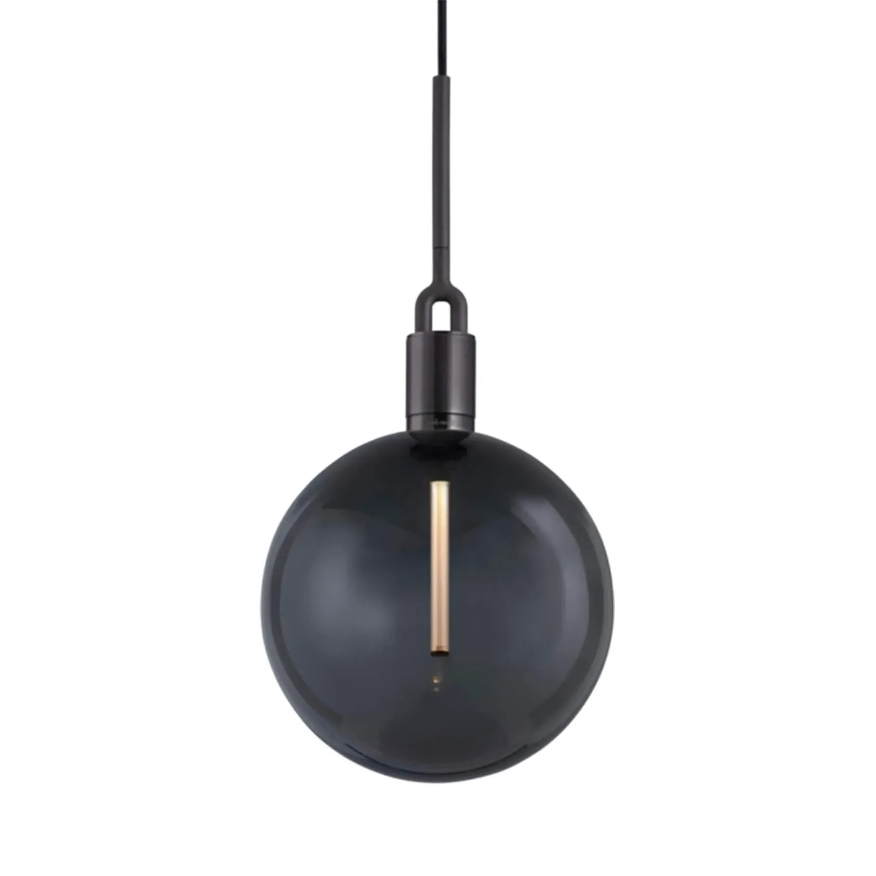 Forked Globe Large Pendant Light - Gun Metal, Metal