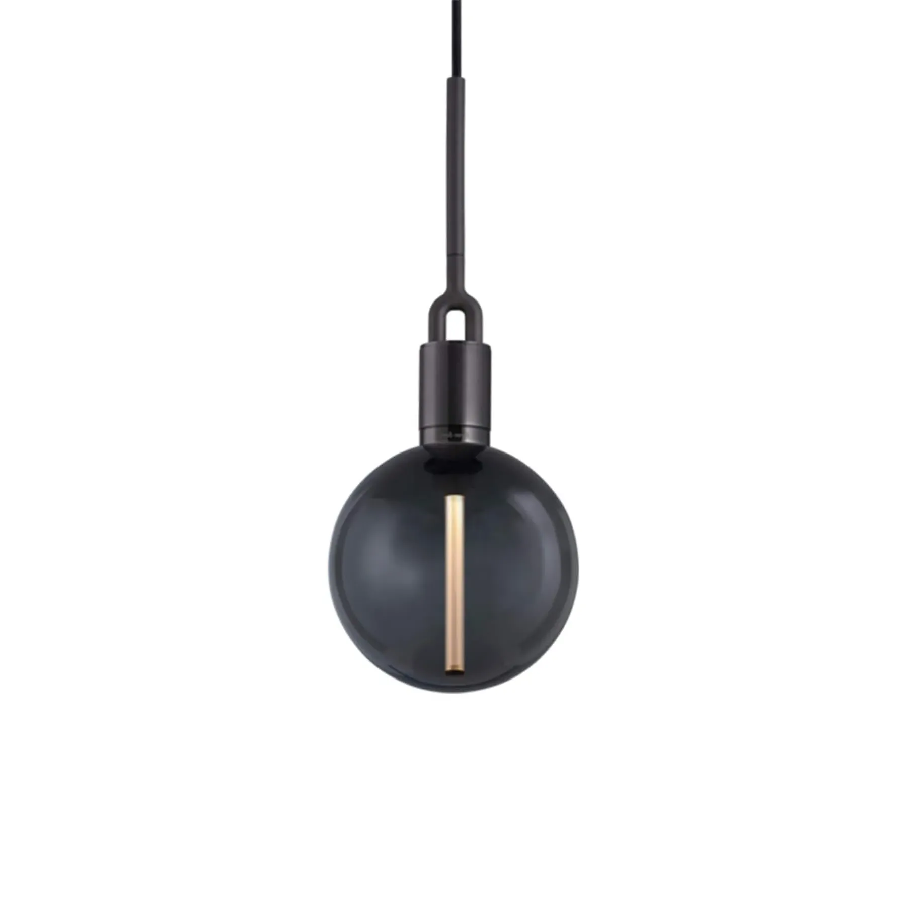 Forked Globe Medium Pendant Light - Gun Metal, Metal