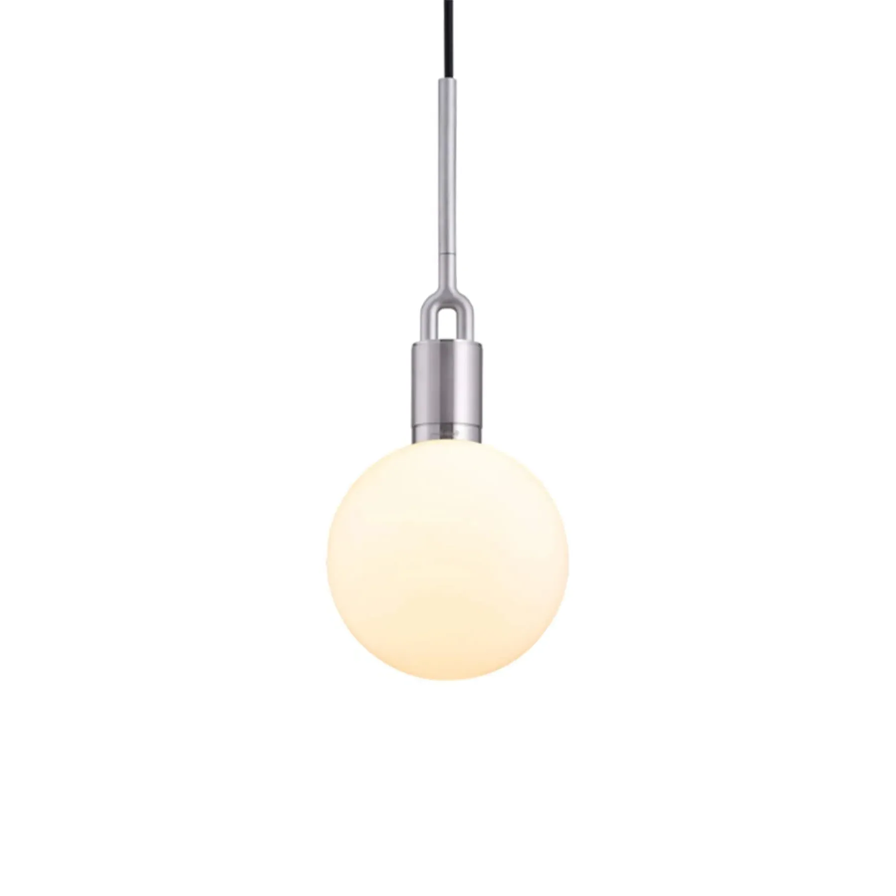 Globe Pendant Light with Forked Detail - Steel image