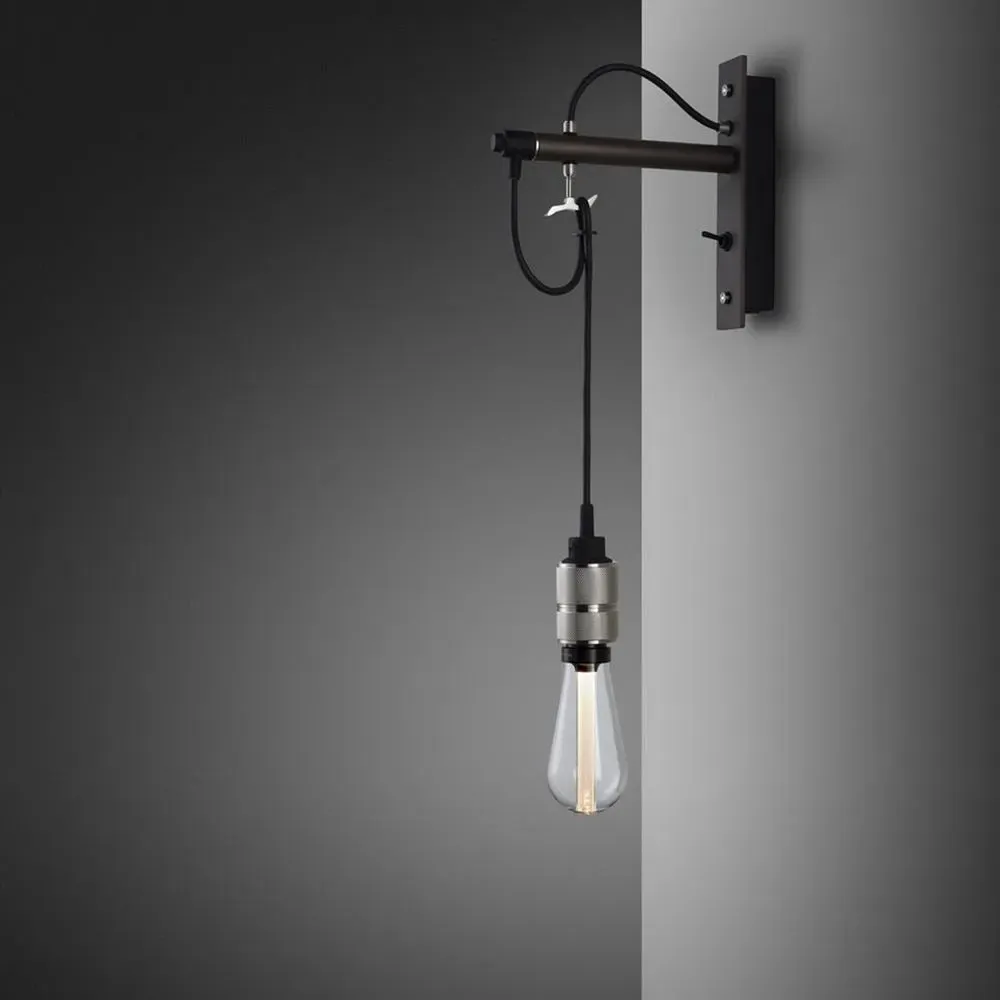 Hooked Wall Light with Hook - Graphite, Steel