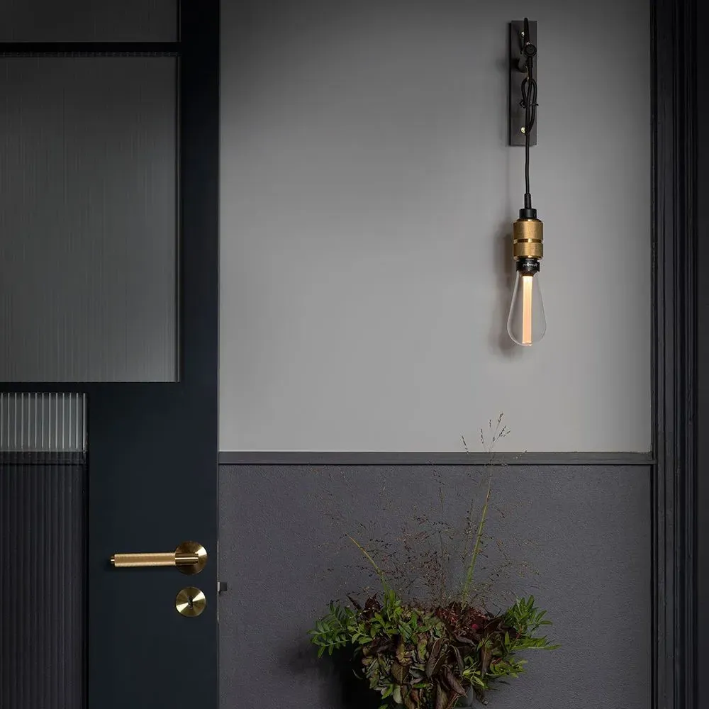 Hooked Wall Light with Hook - Stone, Steel